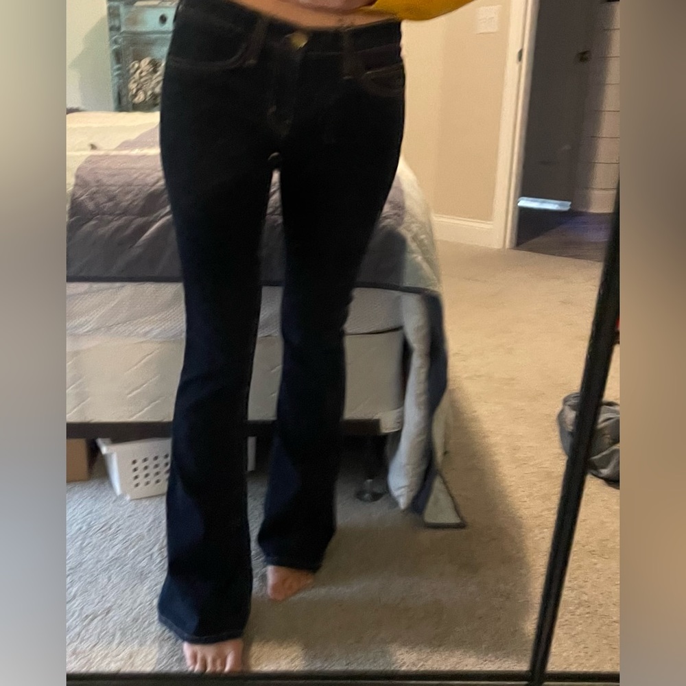 Current Elliot flared dark blue dressy Jean